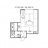 和室（２０７）平面図