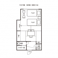 和洋室（１０２）平面図