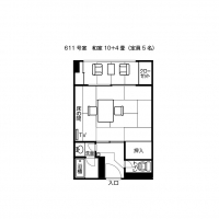 潮見館和室（６１１）平面図