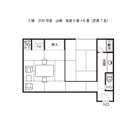 208号室（和室）平面図