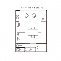 和室（ほうげつ）平面図