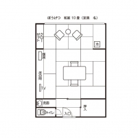 和室（ほうげつ）平面図