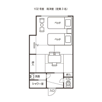 和洋室（１０２）平面図