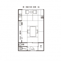 和室（桐）平面図