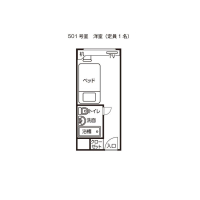 シングルＡタイプ（５０１）平面図