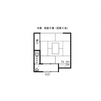 和室８畳（木通）　平面図