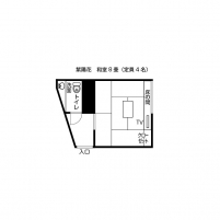 和室８畳（紫陽花）　平面図