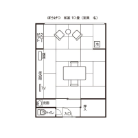 和室（ほうげつ）平面図