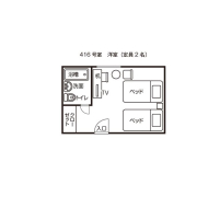 ツイン（４１６）平面図