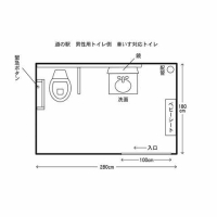 道の駅車いす対応トイレ（男子）