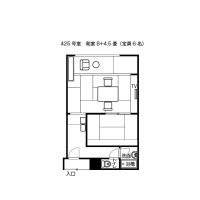 鹿苑館和室（４２５）平面図