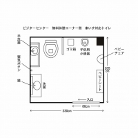 ビジターセンター（無料休憩コーナー側車いす対応トイレ）