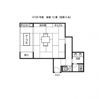 北の風和室（４１０５）平面図