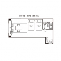 ファミリールーム（２０３）平面図