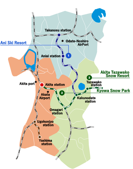 Ski Resorts area map